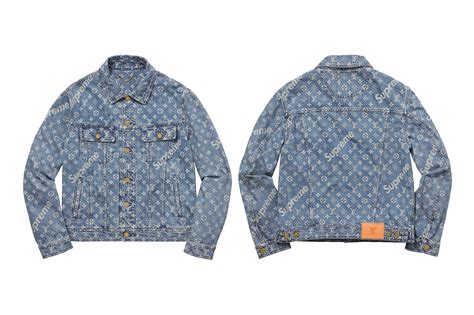 supreme x lv denim jacket|louis vuitton supreme camo jacket.